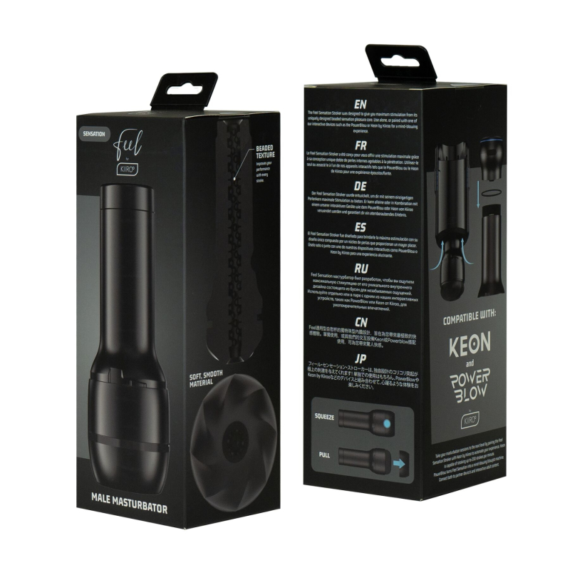 Реалістичний мастурбатор для чоловіків Kiiroo Feel Sensation Stroker – сумісний з PowerBlow і Keon