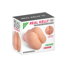 Мастурбатор полуторс з вібрацією – два входи: анус та вагіна – Real Body Kelly