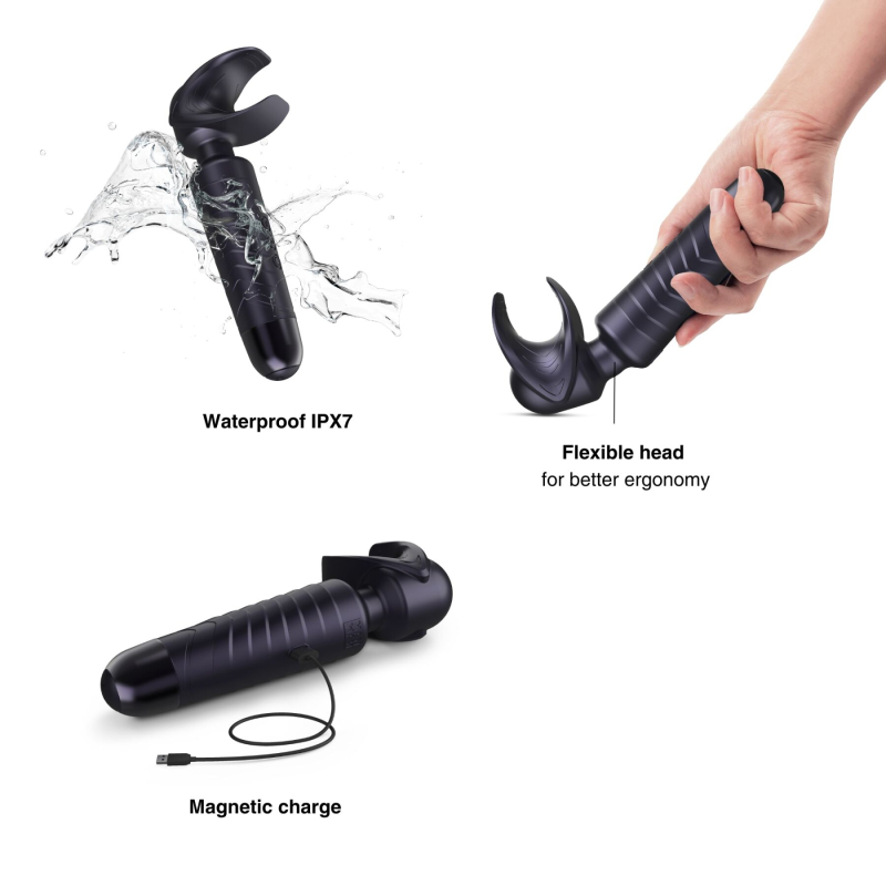Мастурбатор вібромасажер – Manwan MAN.WAND EVO Black Plum, віброційний мінет