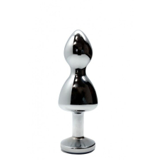 Металева анальна пробка Wooomy Lollypop Double Ball Metal Plug Blue S, діаметр 2,8см, довжина 8,5см