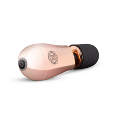 Міні вібромасажер "мікрофон" Rosy Gold Nouveau Mini Massager – 10 потужних вібро режимів, текстуровані реберця