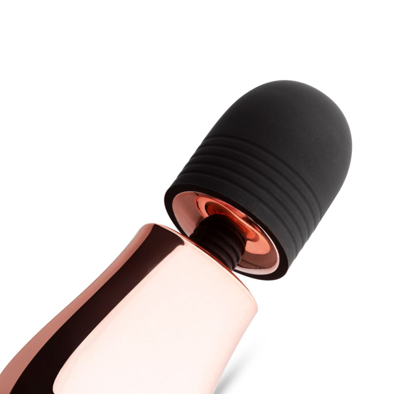 Міні вібромасажер "мікрофон" Rosy Gold Nouveau Mini Massager – 10 потужних вібро режимів, текстуровані реберця