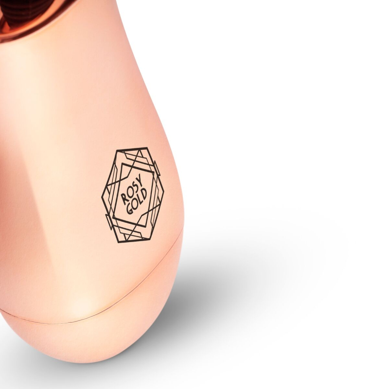 Міні вібромасажер "мікрофон" Rosy Gold Nouveau Mini Massager – 10 потужних вібро режимів, текстуровані реберця