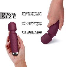 Міні вібромасажер (вібратор мікрофон) – Dorcel Wand Mini Wanderful Plum – гнучка головка, 10 вібро-режимів