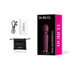 Міні вібромасажер (вібратор мікрофон) – Dorcel Wand Mini Wanderful Plum – гнучка головка, 10 вібро-режимів