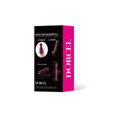 Мини вибромассажер (вибратор микрофон) – Dorcel Wand Mini Wanderful Plum – гибкая головка, 10 вибро-режимов