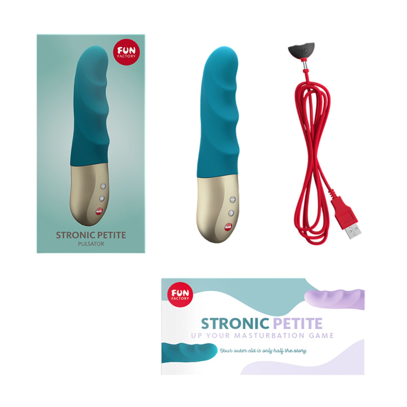 Мініпульсатор – Fun Factory STRONIC PETITE Deep Sea Blue – 5 режимів пульсацій + 3 ритми