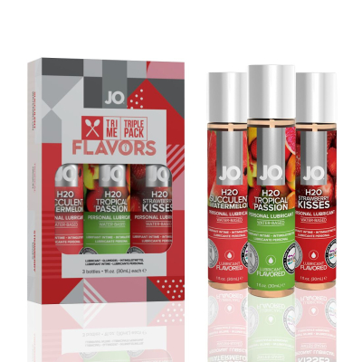 Набір JO Tri-Me Triple Pack – Flavors (3×30 мл) три різні смаки оральних змазок