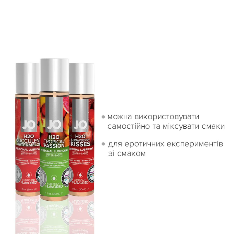 Набір JO Tri-Me Triple Pack – Flavors (3×30 мл) три різні смаки оральних змазок