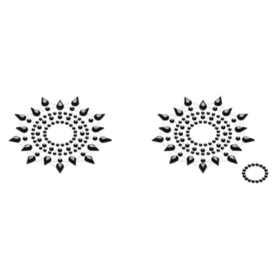 Пестис из кристаллов Petits Joujoux Gloria set of 2 – Черный цвет, украшение на грудь