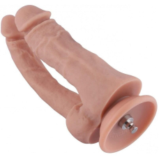 Подвійний фалоімітатор Hismith Double Penetrator Silicone Dildo, довжина 19 см