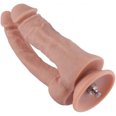 Подвійний фалоімітатор Hismith Double Penetrator Silicone Dildo, довжина 19 см
