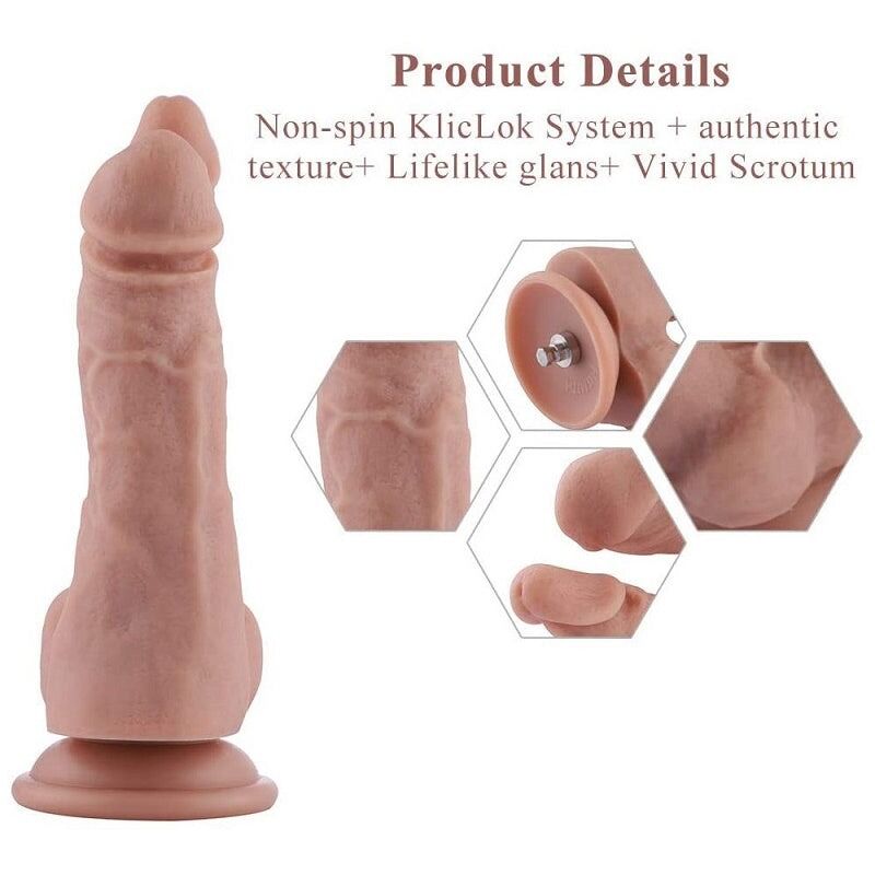 Подвійний фалоімітатор Hismith Double Penetrator Silicone Dildo, довжина 19 см