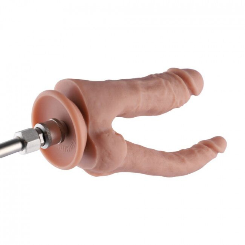 Подвійний фалоімітатор Hismith Double Penetrator Silicone Dildo, довжина 19 см