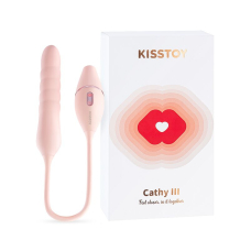 Двойной пульсатор с вакуумным стимулятором - KISSTOY Cathy III, розовый, 5 режимов вакуума и 10 режимов пульсации