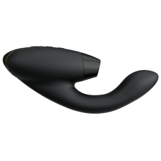 Womanizer Duo 2 Black – Двойной вакуумный стимулятор с вибрацией (14 режимов вакуума + 10 вибрации)