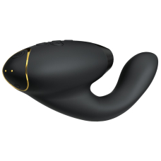 Womanizer Duo 2 Black – Двойной вакуумный стимулятор с вибрацией (14 режимов вакуума + 10 вибрации)