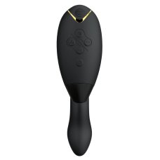 Womanizer Duo 2 Black – Двойной вакуумный стимулятор с вибрацией (14 режимов вакуума + 10 вибрации)