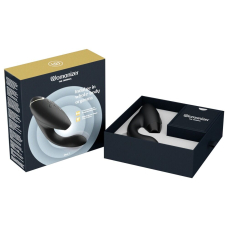 Womanizer Duo 2 Black – Подвійний вакуумний стимулятор з вібрацією (14 режимів вакууму + 10 вібрації)