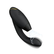 Womanizer Duo 2 Black – Двойной вакуумный стимулятор с вибрацией (14 режимов вакуума + 10 вибрации)