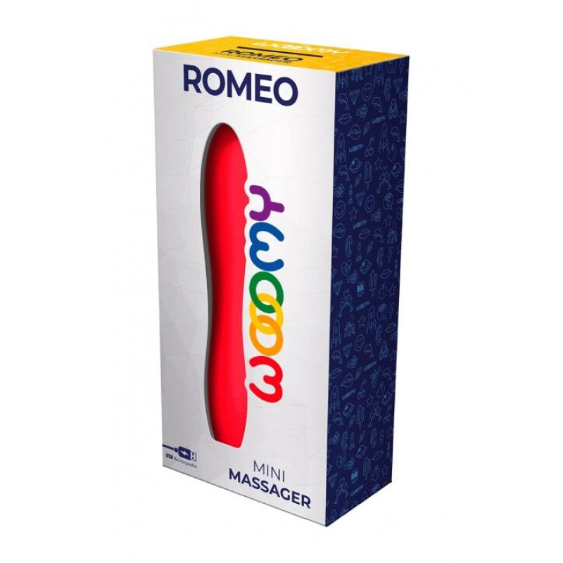 Потужний Міні вібратор – Wooomy Romeo – для кліторальної та вагінальної стимуляції, 10 режимів, гладкий корпус