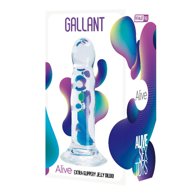 Прозрачный фаллоимитатор Alive Gallant Jelly Dildo, длина 16 см