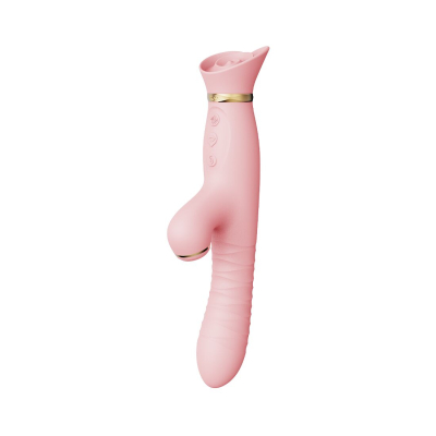 Пульсатор-вибратор с вакуумной стимуляцией – Zalo ROSE Thruster Strawberry Pink – 3 вибрации, 3 пульсации, 3 вакуума