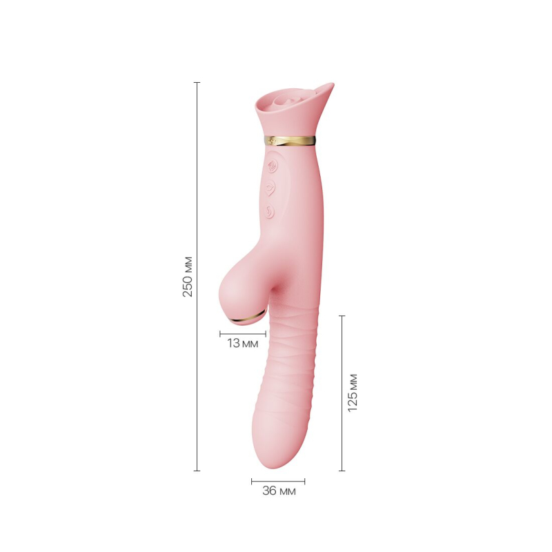 Пульсатор-вібратор з вакуумною стимуляцією – Zalo ROSE Thruster Strawberry Pink – 3 вібрації, 3 пульсації, 3 вакууму
