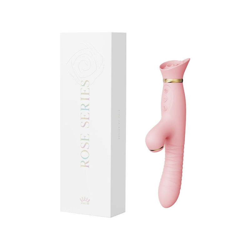 Пульсатор-вібратор з вакуумною стимуляцією – Zalo ROSE Thruster Strawberry Pink – 3 вібрації, 3 пульсації, 3 вакууму