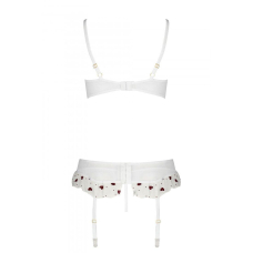 Сексуальный комплект с поясом для чулок Passion LOVELIA SET S/M, белый