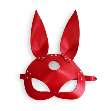 Шкіряна маска Зайчика Art of Sex – Bunny mask, колір Червоний