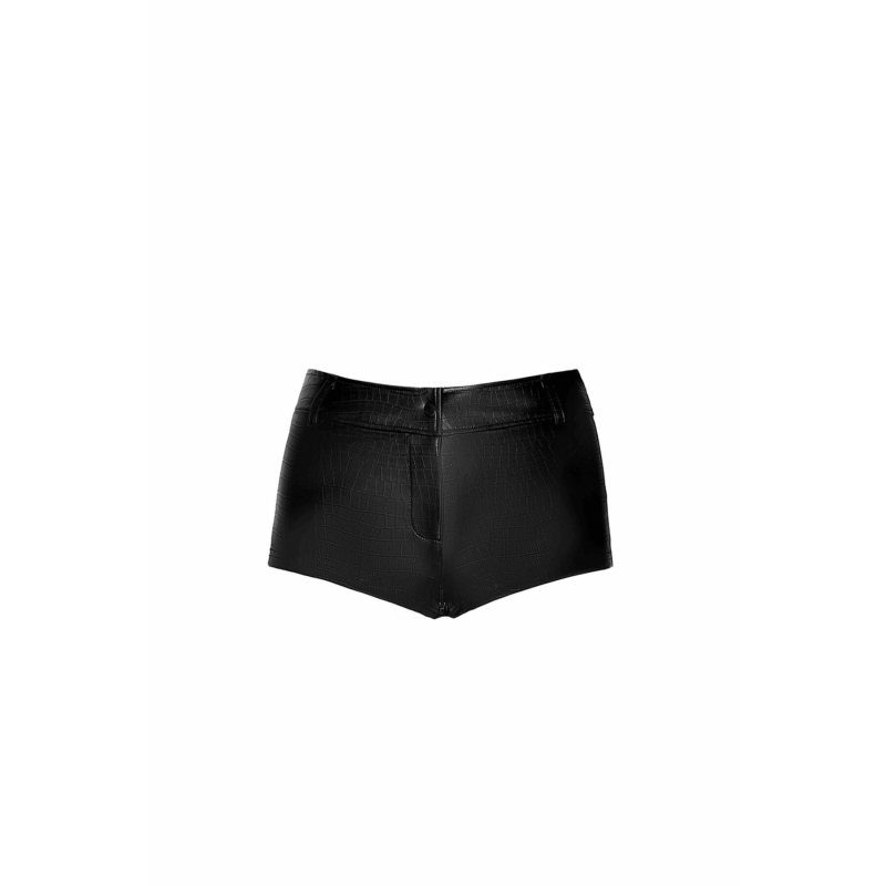 Шортики Noir Handmade F318 Wild crocodile printed wetlook shorts – S