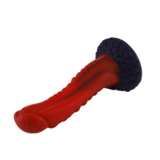 Силіконовий дилдо Hismith Curved Red, Monster Series, довжина 21 см