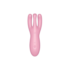 Смарт кліторальний вібратор – Satisfyer Threesome 4 Pink – три пальчики, 12 режимів, керування на відстані