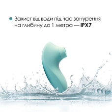 Смарт вакуумний стимулятор – Svakom Pulse Lite Neo Seafoam Blue – мобільне App-керування