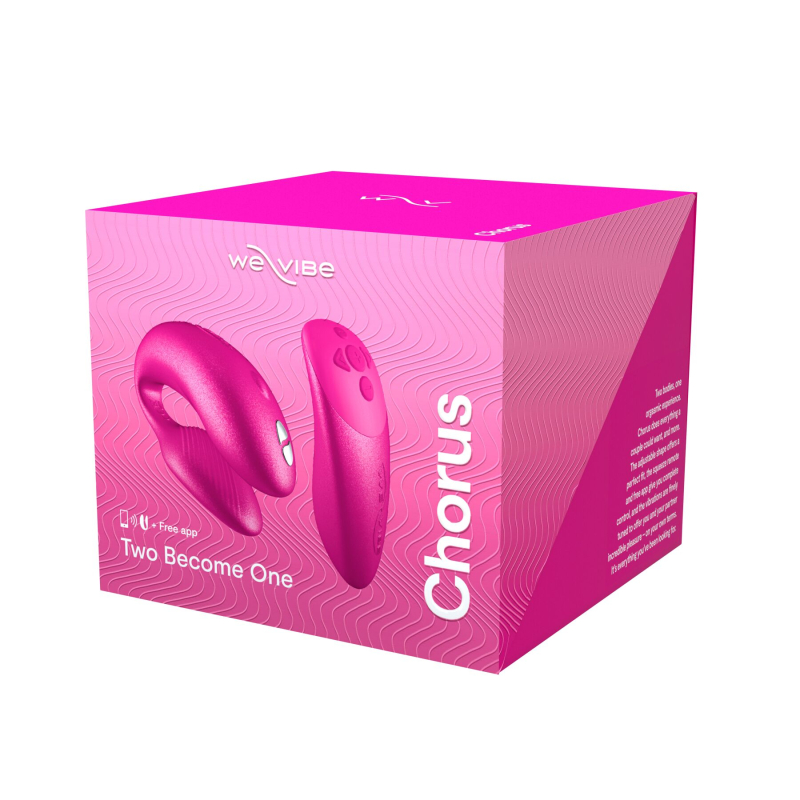 Смарт-вибратор для пар – We-Vibe Chorus Cosmic Pink – пульт + дистанционное App управление с телефона