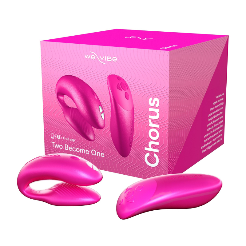 Смарт-вибратор для пар – We-Vibe Chorus Cosmic Pink – пульт + дистанционное App управление с телефона