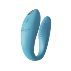 Смарт-вібратор для пар – We-Vibe Sync GO Turquoise – тревел-кейс, пульт, дистанційне керування з телефона