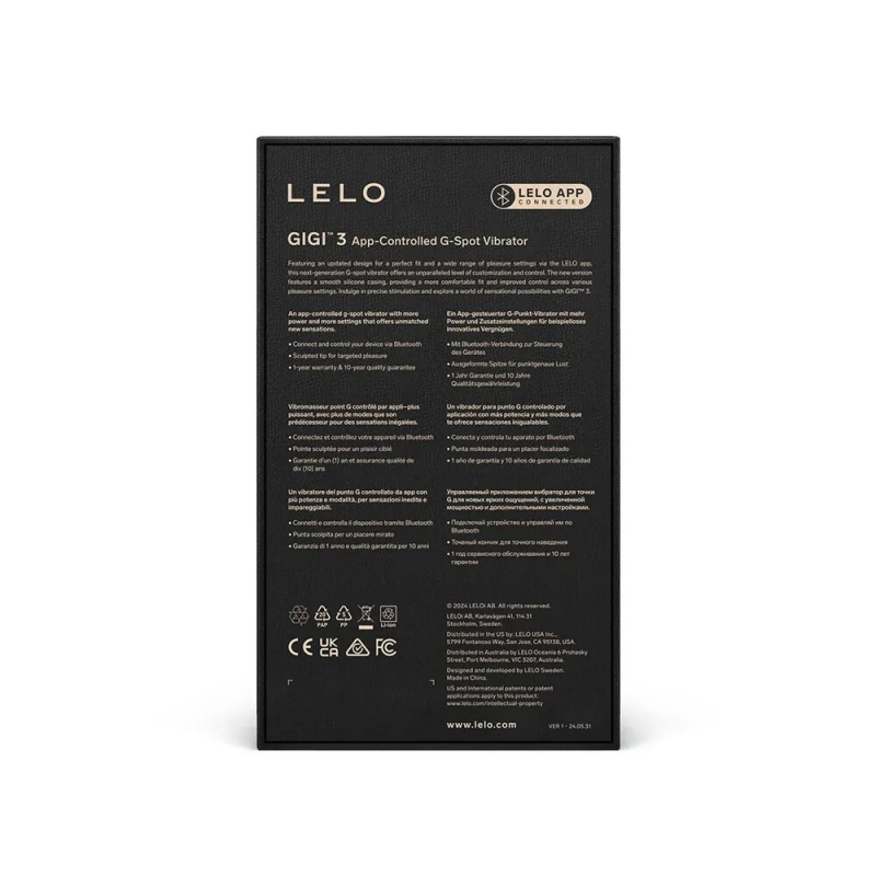 Смарт вибратор для точки G - LELO GIGI 3 Powder Blue, голубого цвета