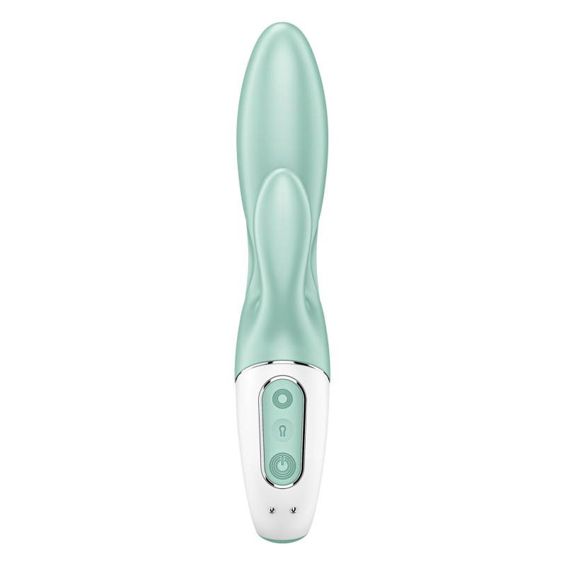 Смарт вібратор-кролик з надувом – Satisfyer Air Pump Bunny 5+ – управління з телефона на відстанні через додаток