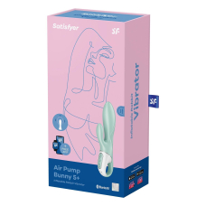 Смарт вібратор-кролик з надувом – Satisfyer Air Pump Bunny 5+ – управління з телефона на відстанні через додаток