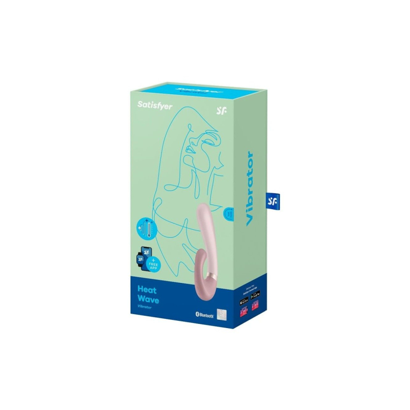 Смарт вибратор-кролик с подогревом до 40° – Satisfyer Heat Wave Mauve – 2 мотора, App-управление