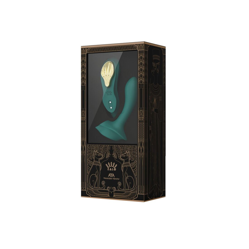 Смарт-вібратор у трусики – Zalo AYA Turquoise Green – пульт керування, насадка для точки G, надійна фіксація магнітом