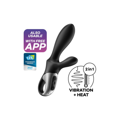 Смарт-вібратор з підігрівом – Satisfyer Heat Climax + – 12 вібро-режимів, дистанційне керування на відстані