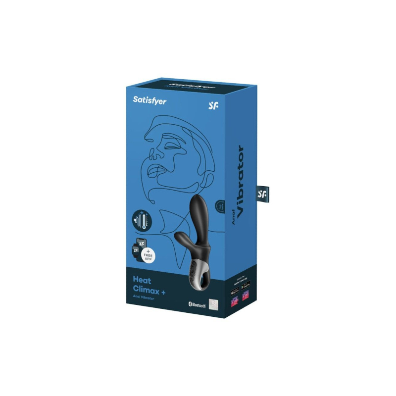 Смарт-вібратор з підігрівом – Satisfyer Heat Climax + – 12 вібро-режимів, дистанційне керування на відстані