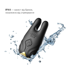 Смарт-вібратор – Zalo Nave Obsidian Black – пульт керування та управління з телефона, 2 комплекти насадок