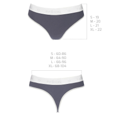 Спортивні трусики–стрінги Passion PS007 PANTIES темно–сірий, L