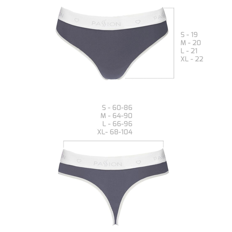 Спортивні трусики–стрінги Passion PS007 PANTIES темно–сірий, L