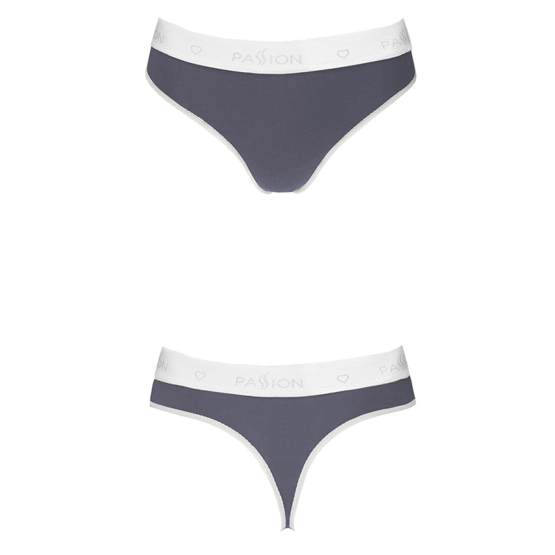 Спортивні трусики–стрінги Passion PS007 PANTIES темно–сірий, L