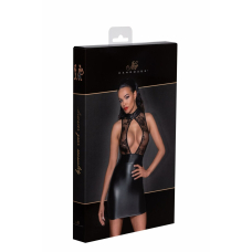 Платье Noir Handmade F241 Короткое платье с юбкой powerwetlook и тюлевым верхом – M